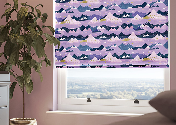 Serene Summit, Amethyst - Twist&Fit Roman Blind - Image 5